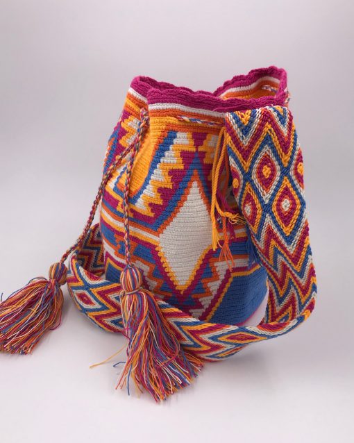 Colorful ethnic mochila bag from Colombia