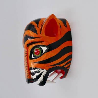 Kinderzimmer Idee: Ein heller Tigerkopf als Wanddekoration für das Kinderzimmer