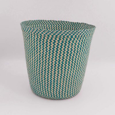 Wicker basket for bathroom storage, handmade in Colombia