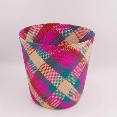 Woven basket, ideal for storage or as a plant basket