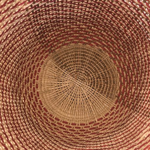 Handmade colorful storage basket detail
